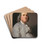 Portrait of Benjamin Franklin by Joseph Siffred Duplessis Drink Coasters - set of 4 Portrait of Benjamin Franklin by Joseph Siffred Duplessis Drink Coasters - set of 4
