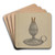 Chamber Lamp by A. Zaidenberg Art Drink Coaster set
