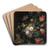 The Overturned Bouquet by Abraham Mignon Art Drink Coaster set The Overturned Bouquet by Abraham Mignon Art Drink Coaster set