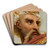 Head of Charlemagne by Antoine-Jean Gros Art Drink Coaster set Head of Charlemagne by Antoine-Jean Gros Art Drink Coaster set