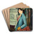 An Elegant Woman at the lyse Montmartre by Louis Anquetin Art Drink Coaster set