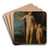 Venus and Cupid in a landscape by Cornelis Cornelisz Van Haarlem Art Drink Coaster set
