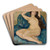 Femme nue au fauteuil bleu by Louis Valtat Art Drink Coaster set