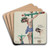 Wooden Painted Christo by Majel G. Claflin Art Drink Coaster set