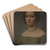 Portrait of Karolina Schultz by Franciszek Ksawery Lampi Art Drink Coaster set Portrait of Karolina Schultz by Franciszek Ksawery Lampi Art Drink Coaster set