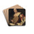 A Lady Playing the Lute by Ferdinand Bol Drink Coasters - set of 4