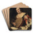 A Lady Playing the Lute by Ferdinand Bol Art Drink Coaster set