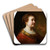 Woman in a Red Dress and Pearls by Govert Flinck Art Drink Coaster set Woman in a Red Dress and Pearls by Govert Flinck Art Drink Coaster set