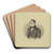 Portrait of an unknown man by Philipp Winterwerb Art Drink Coaster set
