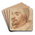 Head of a Man by Italian 17th Century Art Drink Coaster set