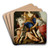 The Rape of Europa by Laurent de la Hyre Art Drink Coaster set