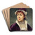Portrait de Blanche Baretta (1855-1939), socitaire de la Comdie-Franaise by Louise Abbma Art Drink Coaster set Portrait de Blanche Baretta (1855-1939), socitaire de la Comdie-Franaise by Louise Abbma Art Drink Coaster set