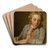 Portrait of a Boy by Per Krafft the Elder Art Drink Coaster set