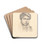 Kunstnerens selvportrt by Christen Kbke Drink Coasters - set of 4