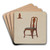 Chair by Francis Law Durand Art Drink Coaster set