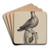 Bank (Dove) by Elisabeth Fulda Art Drink Coaster set Bank (Dove) by Elisabeth Fulda Art Drink Coaster set