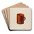 Earthenware Mug by Paul Ward Art Drink Coaster set Earthenware Mug by Paul Ward Art Drink Coaster set