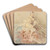 D'apres Fragonard by Louis Icart Art Drink Coaster set
