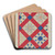Patchwork Quilt by Elbert S. Mowery Art Drink Coaster set Patchwork Quilt by Elbert S. Mowery Art Drink Coaster set