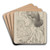 Bust portrait of young woman in profile by Albert Sterner Art Drink Coaster set Bust portrait of young woman in profile by Albert Sterner Art Drink Coaster set
