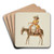 Woman on Mule Carrying Jars by Francisco Fierro Art Drink Coaster set
