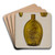 Flask by Charles Caseau Art Drink Coaster set Flask by Charles Caseau Art Drink Coaster set