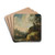 Hilly Landscape With Figures By A River by Abraham Bloemaert Drink Coasters - set of 4 Hilly Landscape With Figures By A River by Abraham Bloemaert Drink Coasters - set of 4