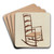 Shaker Chair - Rocker by Adele Brooks Art Drink Coaster set