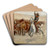 The Round-Up by Frederic Remington Art Drink Coaster set