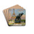 L'Elphant pris au pige de Frmiet et la Tour Eiffel by Ernest Jules Renoux Drink Coasters - set of 4