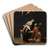 Pope Gregory Interceding With The Virgen, Jesus Christ And Saint John The Baptist by Alessandro Turchi Art Drink Coaster set