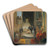 Interior Of A Church; Ordination Of Carmelites by Eugne Delacroix Art Drink Coaster set