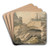 Rocky Landscape with Peasants and Cattle by Samuel Hieronymus Grimm Art Drink Coaster set