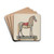 Toy Wooden Horse by David Ramage Drink Coasters - set of 4