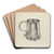 Silver Mug by Aaron Fastovsky Art Drink Coaster set