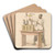 A Raree Show by William Alexander Art Drink Coaster set A Raree Show by William Alexander Art Drink Coaster set