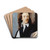 Portrait of a Man by Isaac Fuller Drink Coasters - set of 4 Portrait of a Man by Isaac Fuller Drink Coasters - set of 4