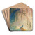 Les Paons by Pierre-Eugne Montzin Art Drink Coaster set Les Paons by Pierre-Eugne Montzin Art Drink Coaster set