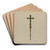 Processional Cross by William Hoffman Art Drink Coaster set Processional Cross by William Hoffman Art Drink Coaster set