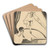 Koorddanseres, trapezeartiest en pierrot by Lodewijk Schelfhout Art Drink Coaster set Koorddanseres, trapezeartiest en pierrot by Lodewijk Schelfhout Art Drink Coaster set