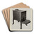 Box Stove by Charles Von Urban Art Drink Coaster set Box Stove by Charles Von Urban Art Drink Coaster set