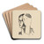 Dve hlavy by Mikul Galanda Art Drink Coaster set Dve hlavy by Mikul Galanda Art Drink Coaster set