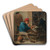Tavern Scene with Smokers by David Teniers The Younger Art Drink Coaster set
