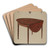 Pembroke Table (Drop Leaf) by Bernard Gussow Art Drink Coaster set Pembroke Table (Drop Leaf) by Bernard Gussow Art Drink Coaster set
