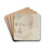 Portrait of a man by Bernardino Luini Drink Coasters - set of 4
