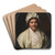Cecilie Marie Elisabeth Schouw, f. Bagge, Poul Johan Schouws hustru by Jens Juel Art Drink Coaster set