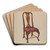 Side Chair by Lawrence Phillips Art Drink Coaster set