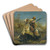 The Pursuit by Adolf Schreyer Art Drink Coaster set
