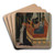 Saint Catherine of Siena Beseeching Christ to Resuscitate Her Mother by Giovanni di Paolo Art Drink Coaster set