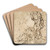Studies for a Figure Lifted from a Grave or Pit by Cords. by Salvator Rosa Art Drink Coaster set